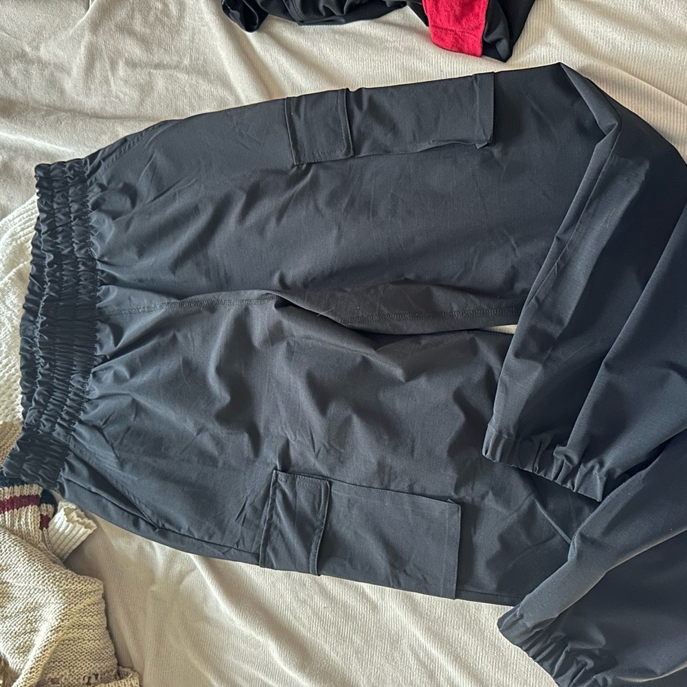 Black Cargo Jogger Pants